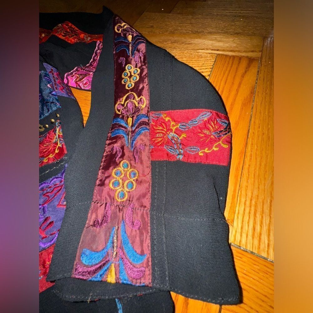 Chico's Embroidered Patchwork Button Front Women'… - image 8